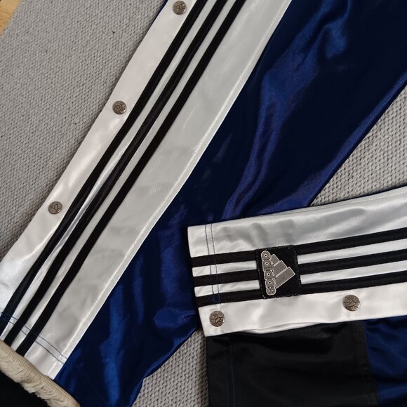 adidas Other - Adidas Adibreak Away Snap Track Pants Size L Vintage Basketball Loose Royal Blue